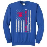 Welder's Wife Life American Usa Flag Welding For Mom Gift Tall Sweatshirt