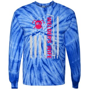 Welder's Wife Life American Usa Flag Welding For Mom Gift Tie-Dye Long Sleeve Shirt