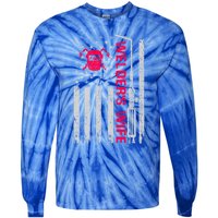 Welder's Wife Life American Usa Flag Welding For Mom Gift Tie-Dye Long Sleeve Shirt