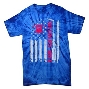 Welder's Wife Life American Usa Flag Welding For Mom Gift Tie-Dye T-Shirt