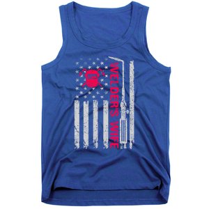 Welder's Wife Life American Usa Flag Welding For Mom Gift Tank Top