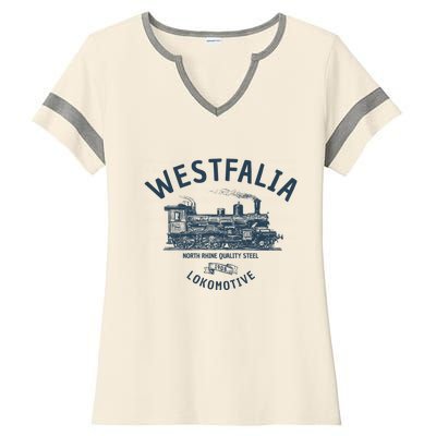 Westfalia Westfalen Lokomotive Train Ladies Halftime Notch Neck Tee