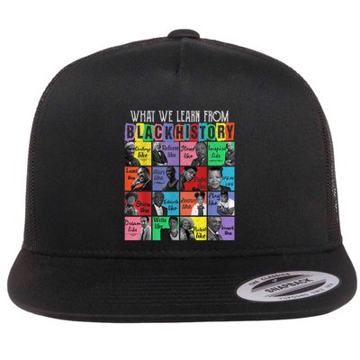What We Learn From Black History Flat Bill Trucker Hat