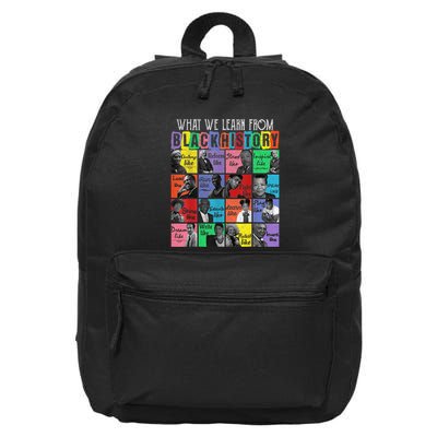 What We Learn From Black History 16 in Basic Backpack