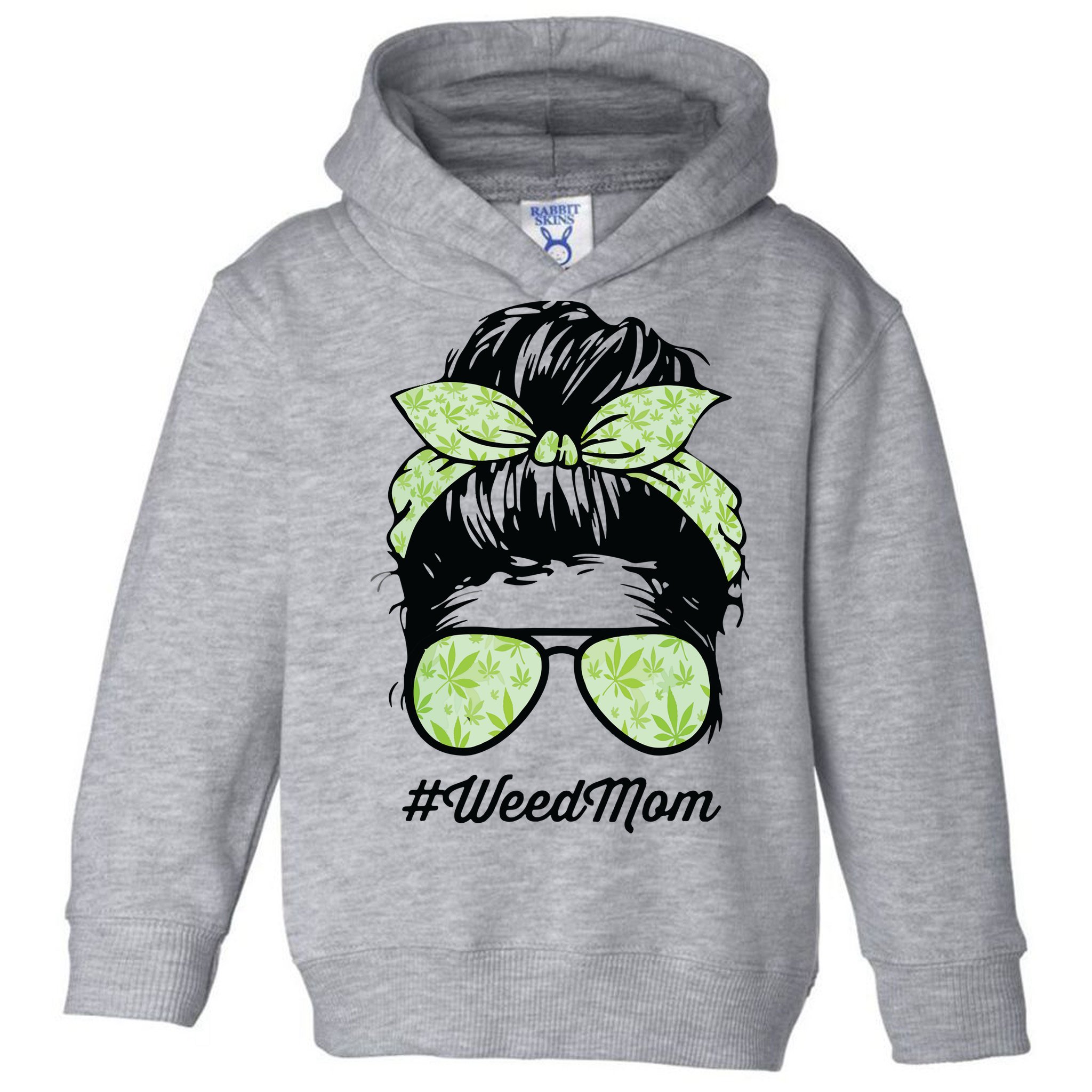 Womens Weed Mom Life With Leopard Mom Marijuana Weed Lover Toddler Hoodie