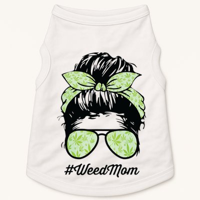 Womens Weed Mom Life With Leopard Mom Marijuana Weed Lover Doggie Tank