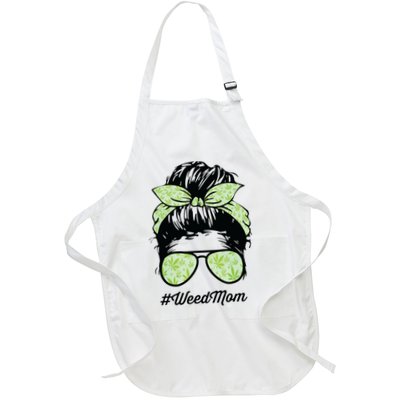 Womens Weed Mom Life With Leopard Mom Marijuana Weed Lover Apron