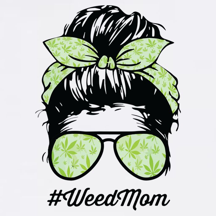 Womens Weed Mom Life With Leopard Mom Marijuana Weed Lover T-Shirt