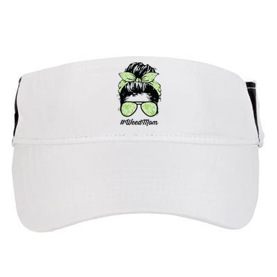 Womens Weed Mom Life With Leopard Mom Marijuana Weed Lover Adult Drive Performance Visor