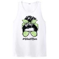 Womens Weed Mom Life With Leopard Mom Marijuana Weed Lover PosiCharge Competitor Tank