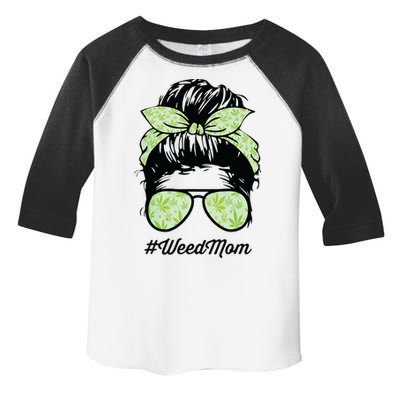 Womens Weed Mom Life With Leopard Mom Marijuana Weed Lover Toddler Fine Jersey T-Shirt
