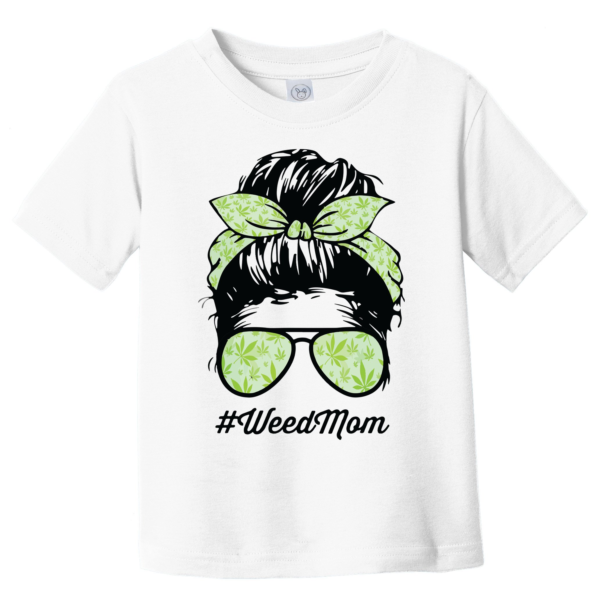 Womens Weed Mom Life With Leopard Mom Marijuana Weed Lover Toddler T-Shirt