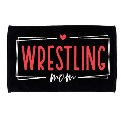 Women Wrestling Mom Funny Wrestle Wrestler Mothers Day Microfiber Hand Towel