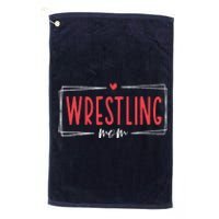 Women Wrestling Mom Funny Wrestle Wrestler Mothers Day Platinum Collection Golf Towel