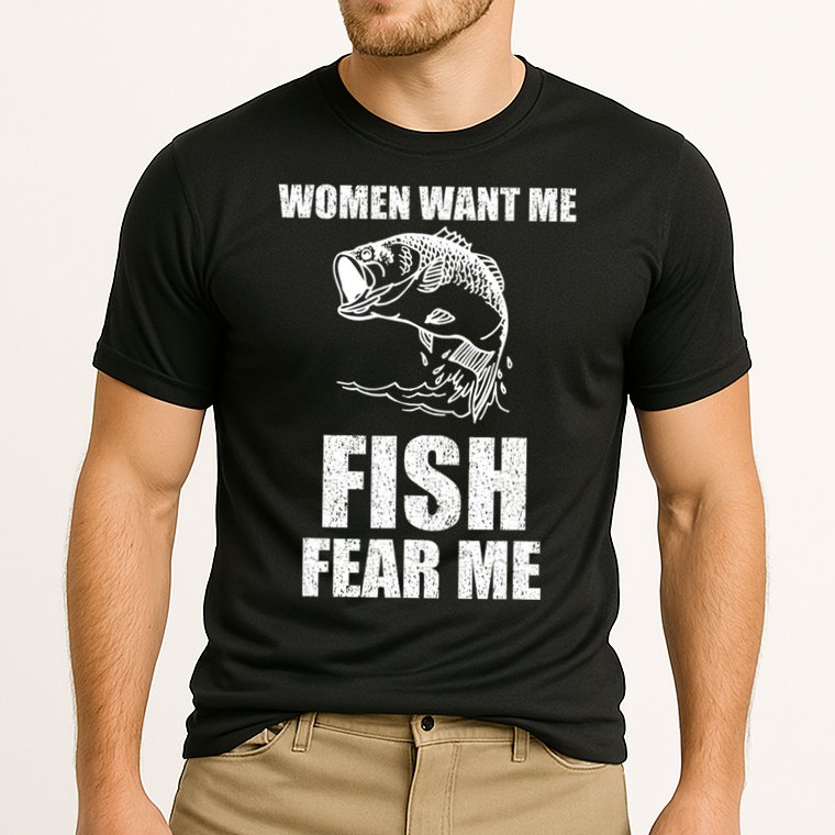 Women Want Me, Fish Fear Me Fishing Cooling Performance Crew T-Shirt