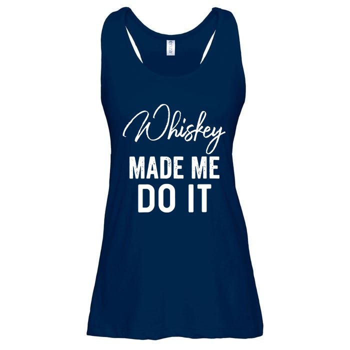 Womens Whiskey Made Me Do It Happiness Is Whiskey Helps Drink Ladies Essential Flowy Tank