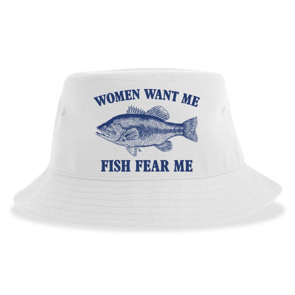 Women Want Me Fish Fear Me Sustainable Bucket Hat