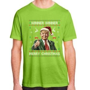 Winner Winner Merry Christmas Trump Santa Ugly Xmas Gift Adult ChromaSoft Performance T-Shirt