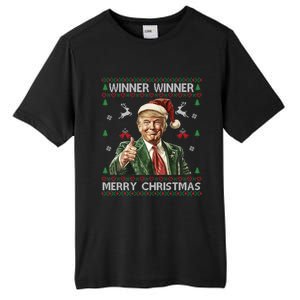 Winner Winner Merry Christmas Trump Santa Ugly Xmas Gift Tall Fusion ChromaSoft Performance T-Shirt