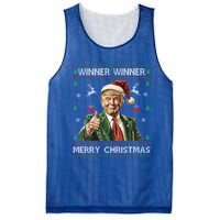 Winner Winner Merry Christmas Trump Santa Ugly Xmas Gift Mesh Reversible Basketball Jersey Tank