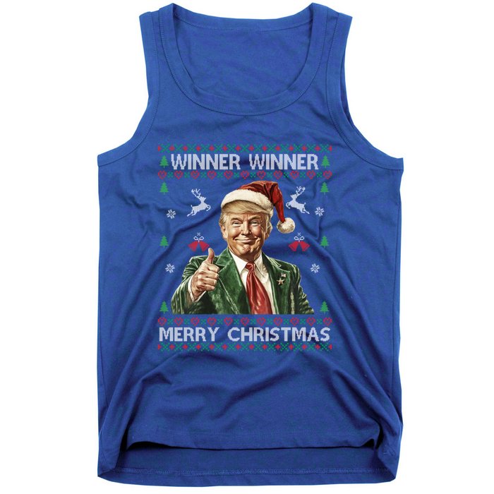 Winner Winner Merry Christmas Trump Santa Ugly Xmas Gift Tank Top