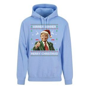 Winner Winner Merry Christmas Trump Santa Ugly Xmas Gift Unisex Surf Hoodie