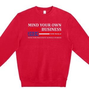 Walz Waltz Mind Your Own Damn Business Harris Waltz Premium Crewneck Sweatshirt