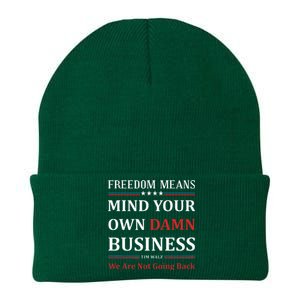 Walz Waltz Mind Your Own Damn Business Election Tim Walz Knit Cap Winter Beanie