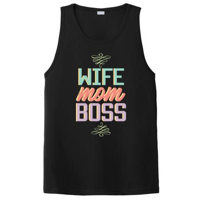 Wo Wife Mom Boss Mothers Day Lady Funny Gift For Her Funny Gift PosiCharge Competitor Tank