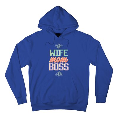 Wo Wife Mom Boss Mothers Day Lady Funny Gift For Her Funny Gift Hoodie