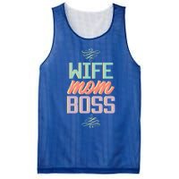 Wo Wife Mom Boss Mothers Day Lady Funny Gift For Her Funny Gift Mesh Reversible Basketball Jersey Tank