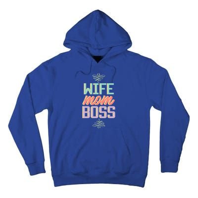 Wo Wife Mom Boss Mothers Day Lady Funny Gift For Her Funny Gift Tall Hoodie