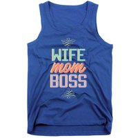 Wo Wife Mom Boss Mothers Day Lady Funny Gift For Her Funny Gift Tank Top