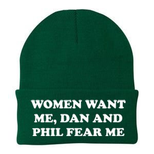 Women Want Me Dan And Phil Fear Me Knit Cap Winter Beanie