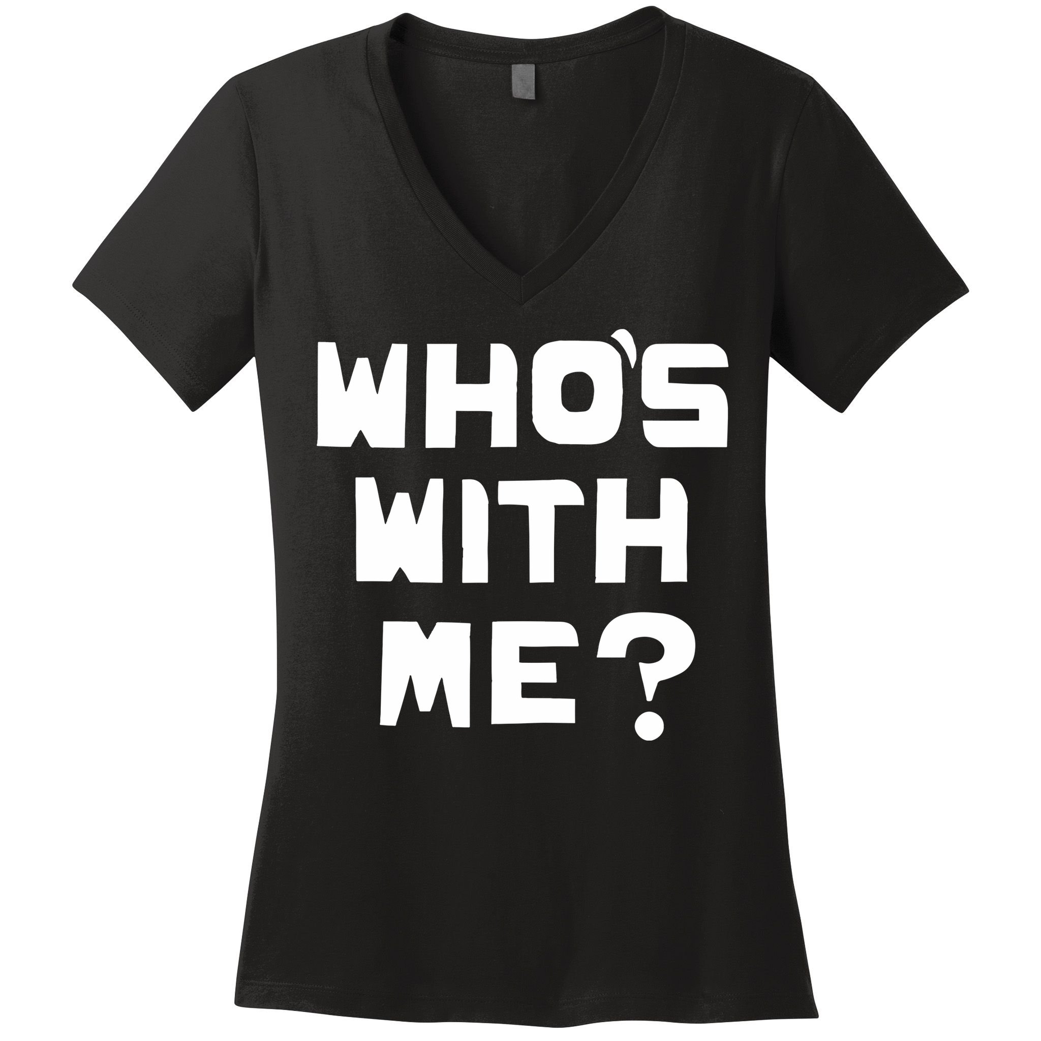 WhoS With Me W. Kamau Bell Women's V-Neck T-Shirt