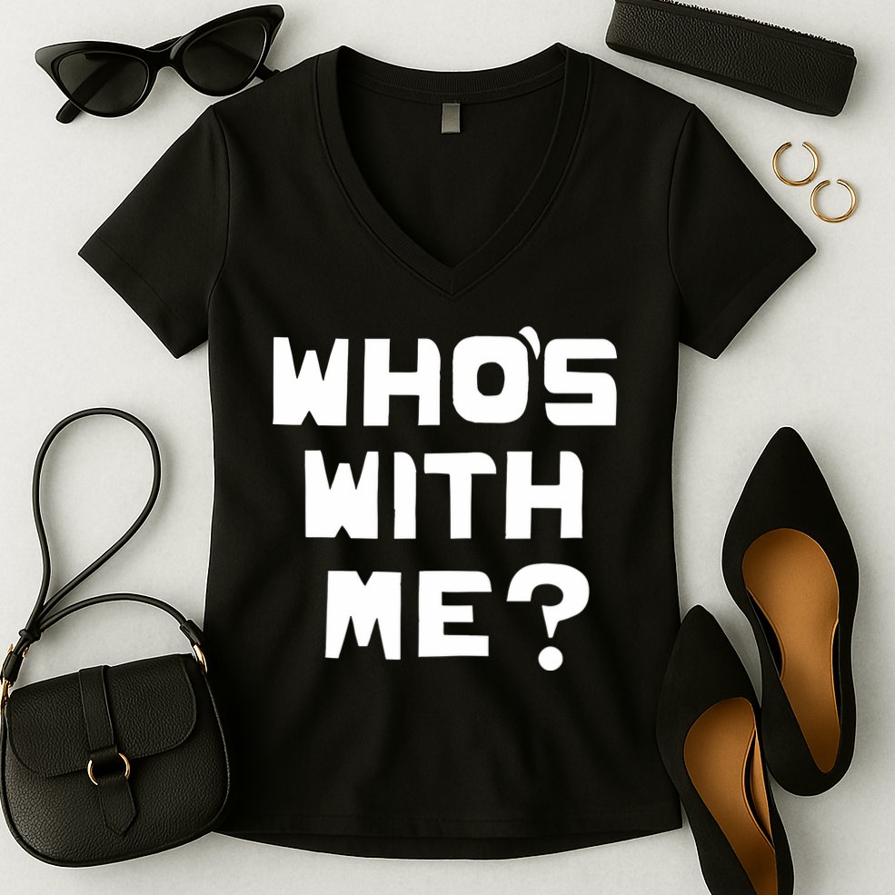 WhoS With Me W. Kamau Bell Women's V-Neck T-Shirt