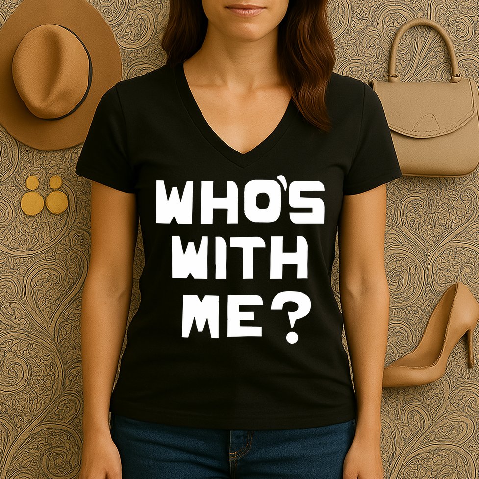 WhoS With Me W. Kamau Bell Women's V-Neck T-Shirt