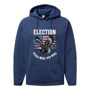 We Will Make This Election Too Big To Rig Trump Performance Fleece Hoodie