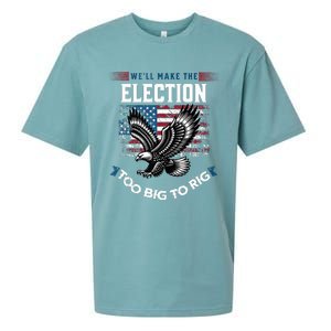 We Will Make This Election Too Big To Rig Trump Sueded Cloud Jersey T-Shirt