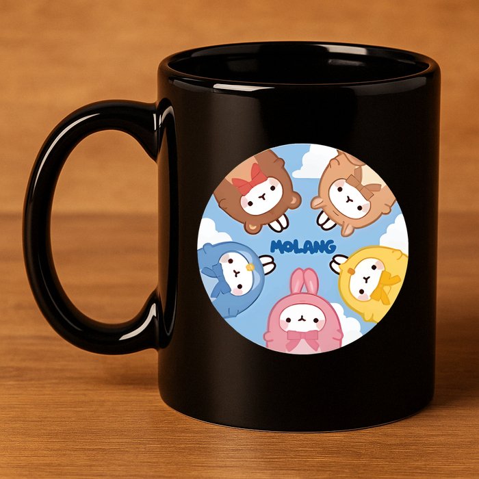 Wari Wari Molang 11oz C Handle Ceramic Mug