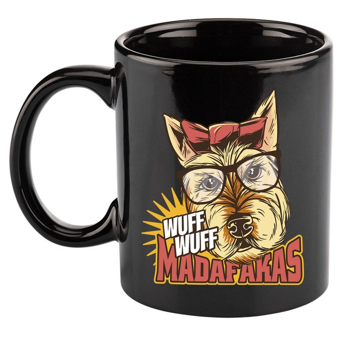 Wuff Wuff Madafakas Funny Dog 11oz C Handle Ceramic Mug