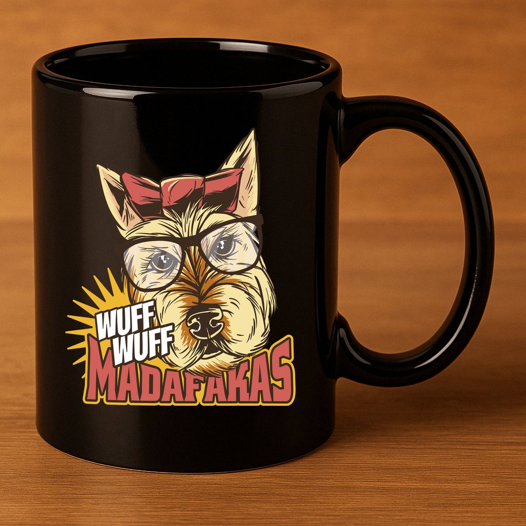 Wuff Wuff Madafakas Funny Dog 11oz C Handle Ceramic Mug