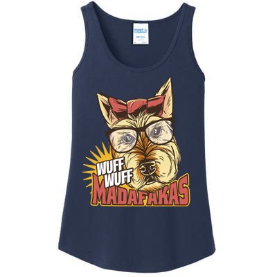 Wuff Wuff Madafakas Funny Dog Ladies Essential Tank