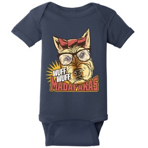 Wuff Wuff Madafakas Funny Dog Baby Bodysuit