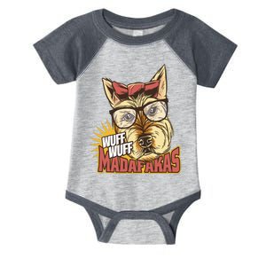 Wuff Wuff Madafakas Funny Dog Infant Baby Jersey Bodysuit