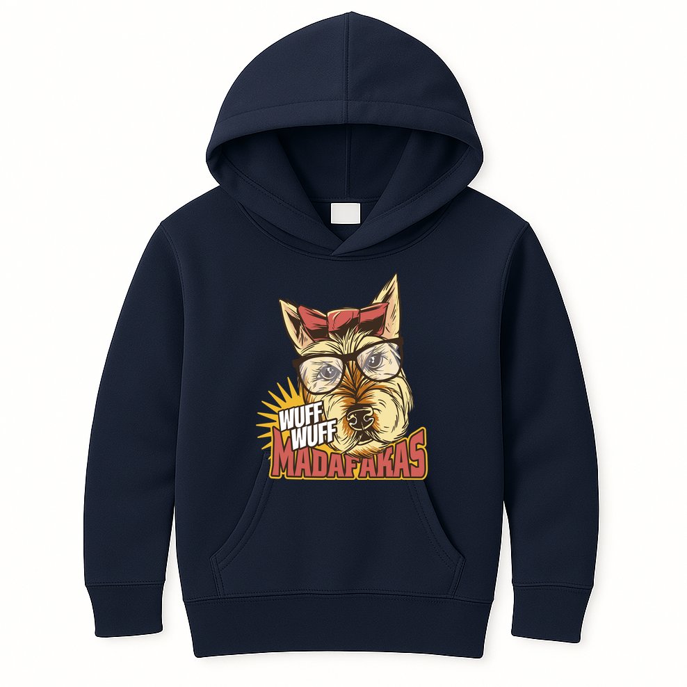 Wuff Wuff Madafakas Funny Dog Kids Hoodie