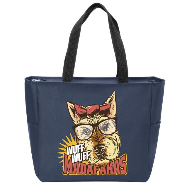 Wuff Wuff Madafakas Funny Dog Zip Tote Bag