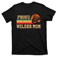 Welder Welding Mom Mother Vintage Retro Proud Welder Mom T-Shirt