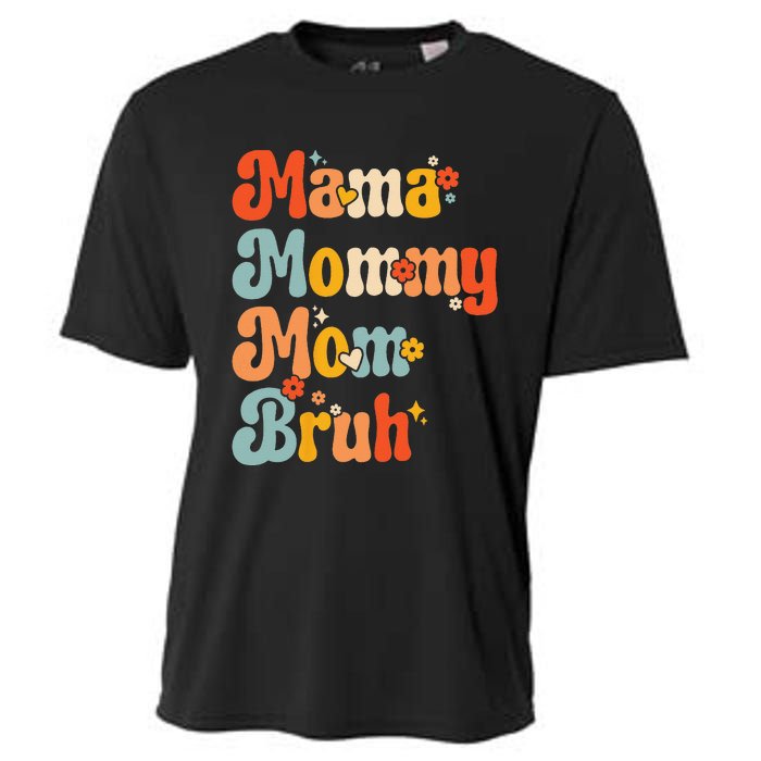 Wo Wo Mama Mommy Mom Bruh Mothers Day Vintage Funny Mother Cooling Performance Crew T-Shirt