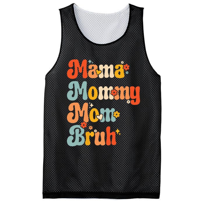 Wo Wo Mama Mommy Mom Bruh Mothers Day Vintage Funny Mother Mesh Reversible Basketball Jersey Tank